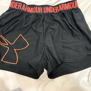 Under Armour Black and Red HeatGear Shorts